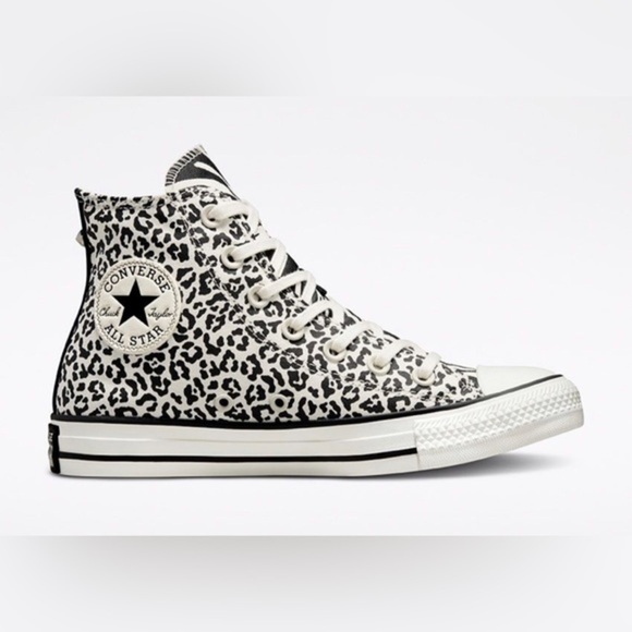 Converse Chuck Taylor All‎ Star Animal Mix Egret/Black/Egret High Top sneakers - Picture 1 of 1